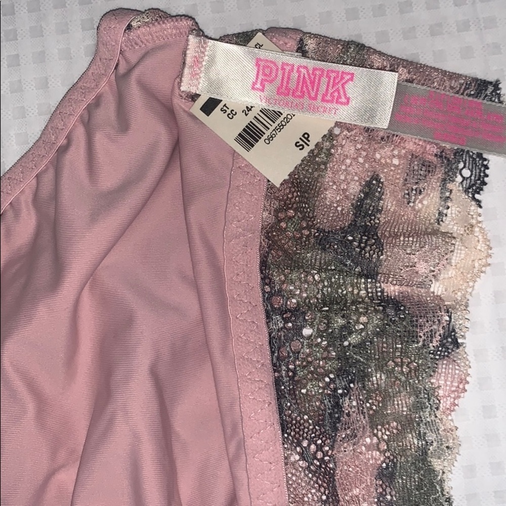 New VS Victoria’s Secret Pink Camo Print Lace Bralette - Picture 5 of 14